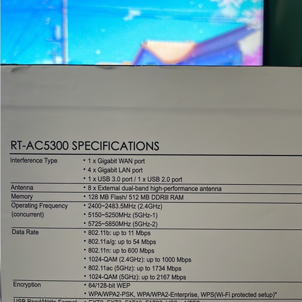 ASUS RT AC5300 EXTREME TRI BAND WIFI ROUTER